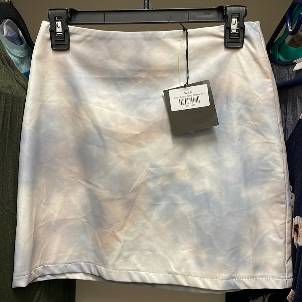 Tye Dye Pleather Skirt